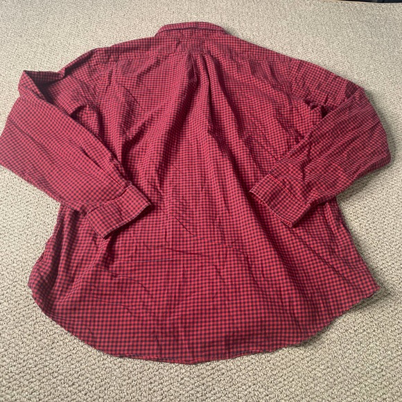 Ralph Lauren Mens Shirt Size XL Red/Blue Gingham Button Down Long Sleeves - Picture 5 of 12